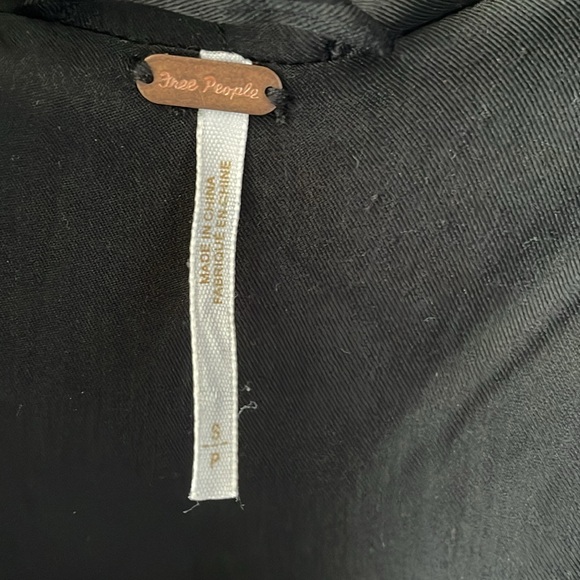 Free people black oversized hooded black faux fur jacket size small soft - Picture 3 of 8